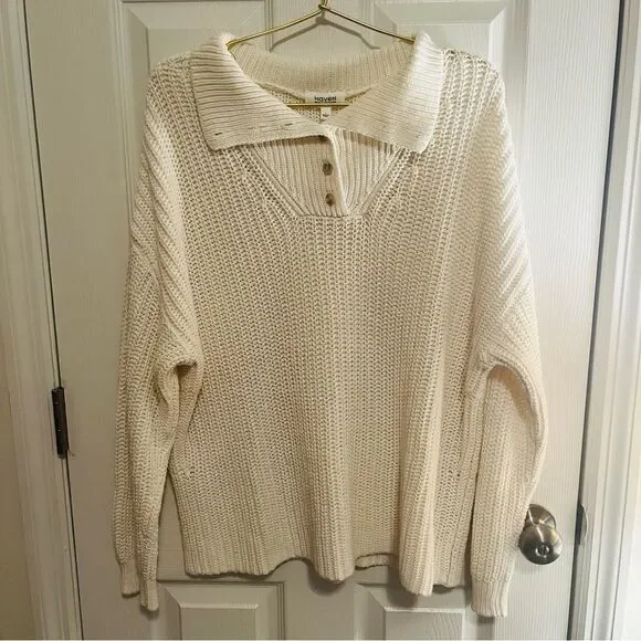 Haven Well Within Cream V-Neck Sweater - Picture 3 of 6